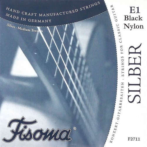Fisoma Silber Black Konzertgitarre e1-Einzelsaite