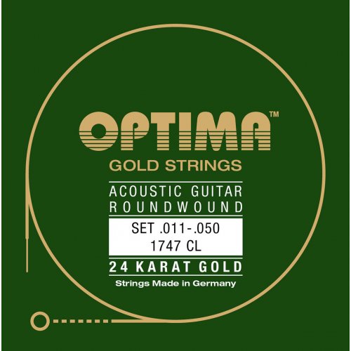 Optima Akustik Gitarre 24K Gold Strings Satz