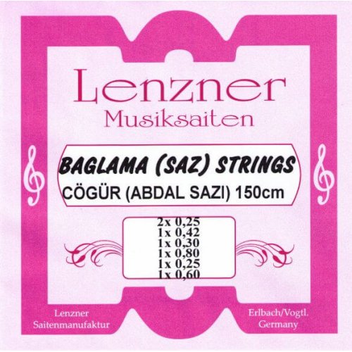 Lenzner Baglama (Saz) Strings Cögür (Abdal Sazi) 150 cm