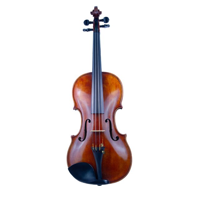 gespielte 4/4 Violine mit Zettel "Widhahn"