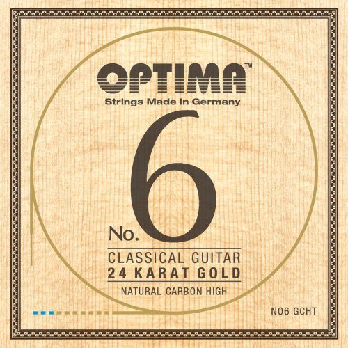 Optima No. 6 Natural Carbon/24K Gold Konzertgitarre Satz